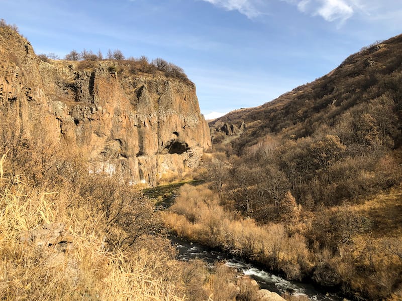 On the road to Jermuk in autumn