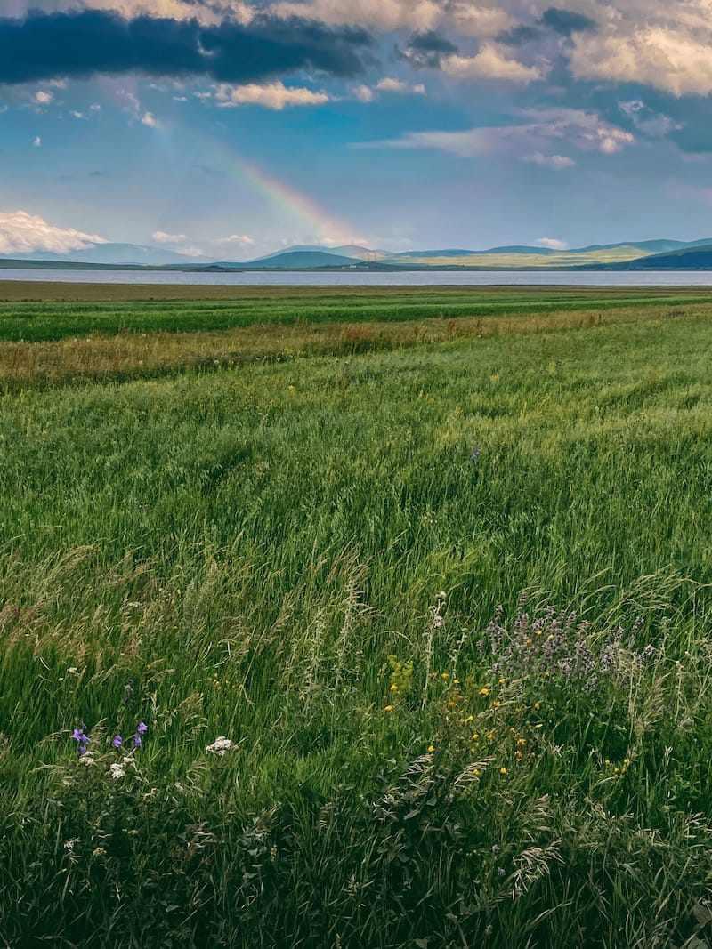 Rainbow over Lake Arpi