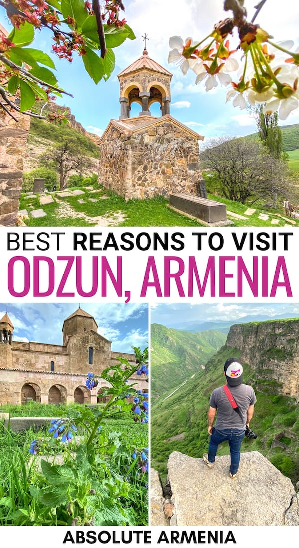 Are you planning to visit Odzun, Armenia? This guide walks you through the best things to do in Odzun, what makes it one of the best places to visit in Armenia, and how to get to Odzun from Yerevan (and Tbilisi!) | Odzun Monastery | Horomayri Monastery | Ardvi | Lori Province | Day trips from Yerevan | Visit Armenia | Travel to Armenia