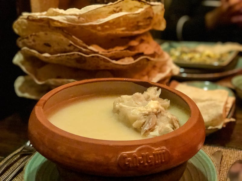 Khash with lavash - Armenia winter foods