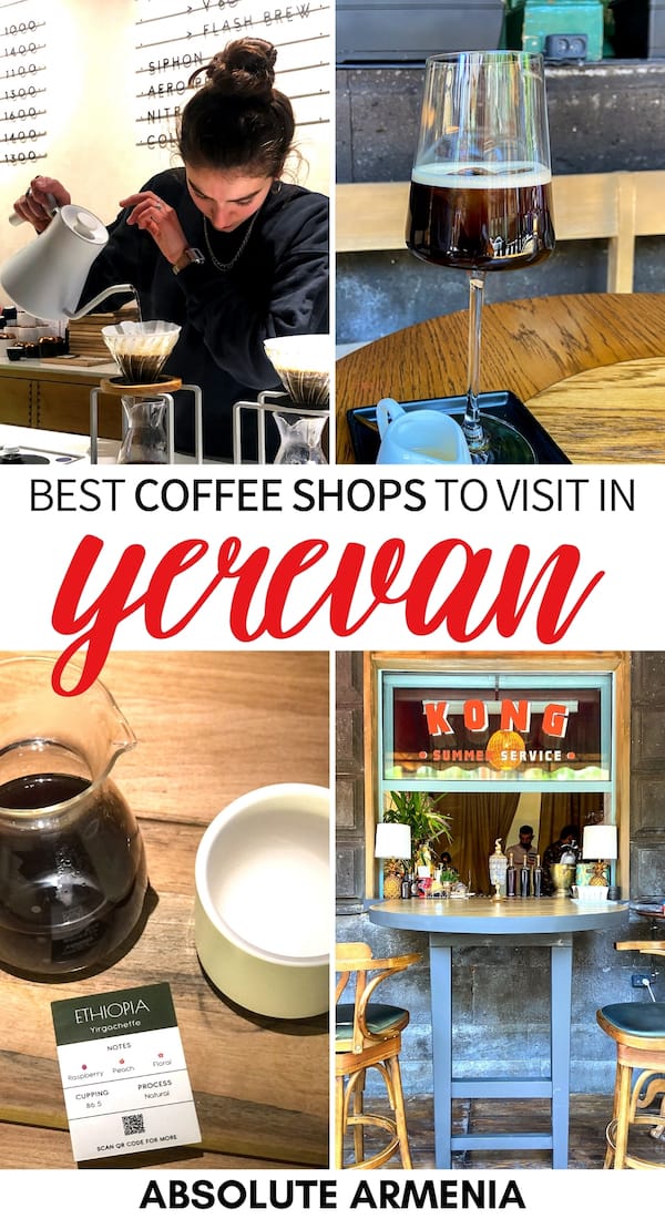 Looking for the best coffee in Yerevan? These Yerevan coffee shops have you covered! From third-wave coffee to beans you can take home, they all deserve a visit! | Yerevan cafes | Yerevan best coffee | Yerevan restaurants | Cafes in Yerevan | Coffee Yerevan | Coffee in Armenia | Best Armenia cafes | Pourover Yerevan | Third-wave coffee Yerevan | Specialty Coffee Yerevan | Nitro coffee Yerevan | Flat white Yerevan | V60 Yerevan | Chemex Yerevan