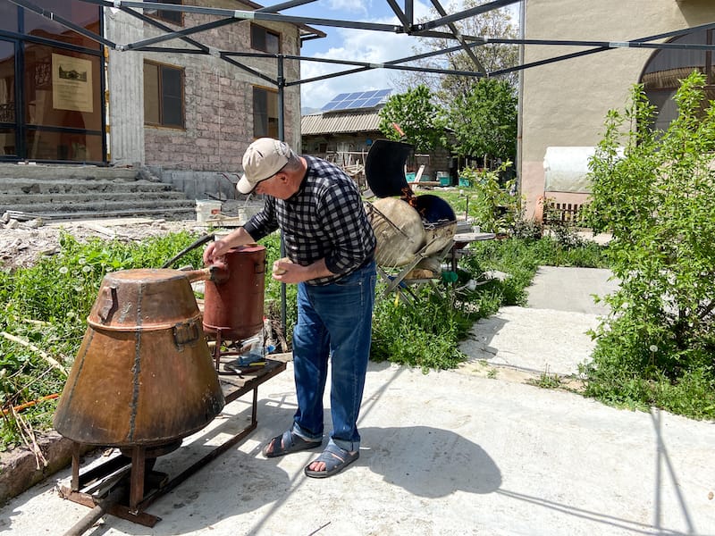 Vodka masterclass with Sergo at B&B Odzun