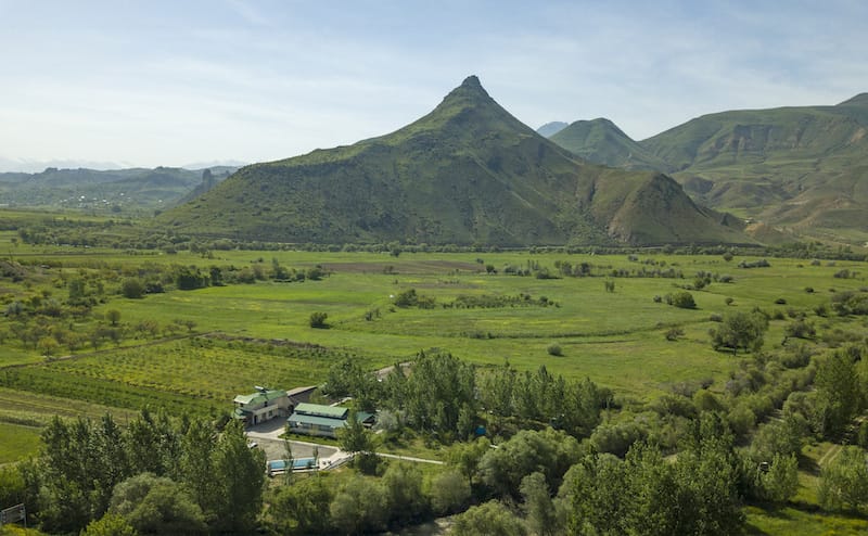 Aerial view of Crossways Camping