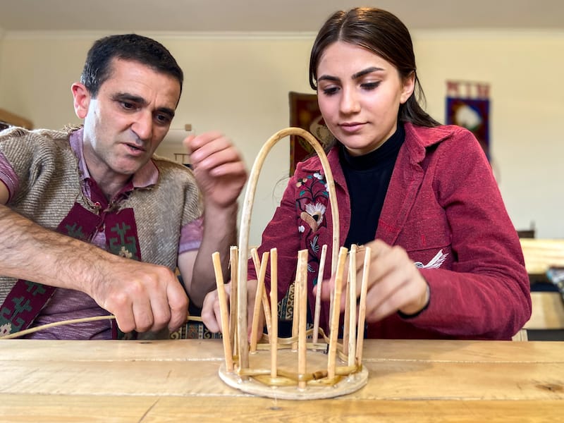 During the 1990s, he started weaving baskets from willow, and that passion eventually transformed into a business for him. Today, he teaches eager learners to weave baskets and beehives, something that actually was made with willow back in the day.