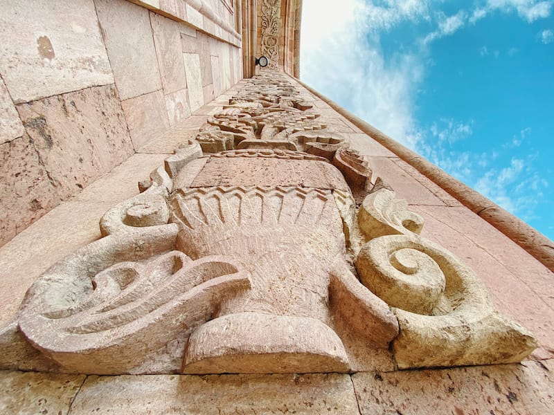 Sunny springs skies in Yerevan