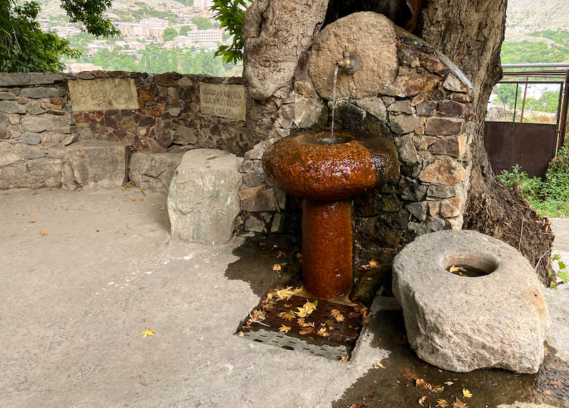 Bring a water bottle, there is free water everywhere in Meghri