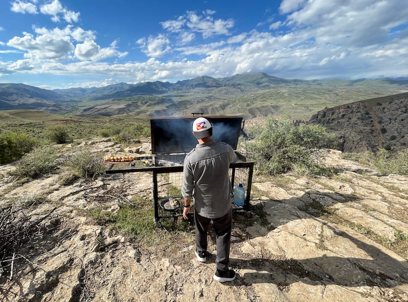 Aram BBQing at Anapat