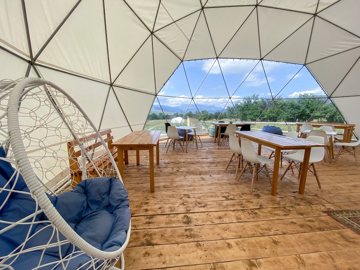 Inside Cosmo Glamping
