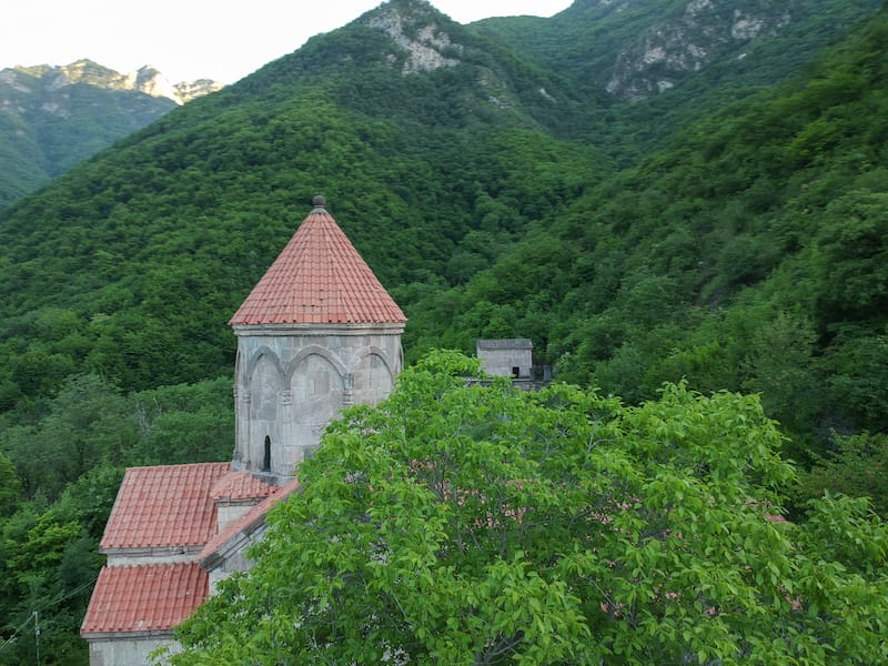 Above the monastery by drone