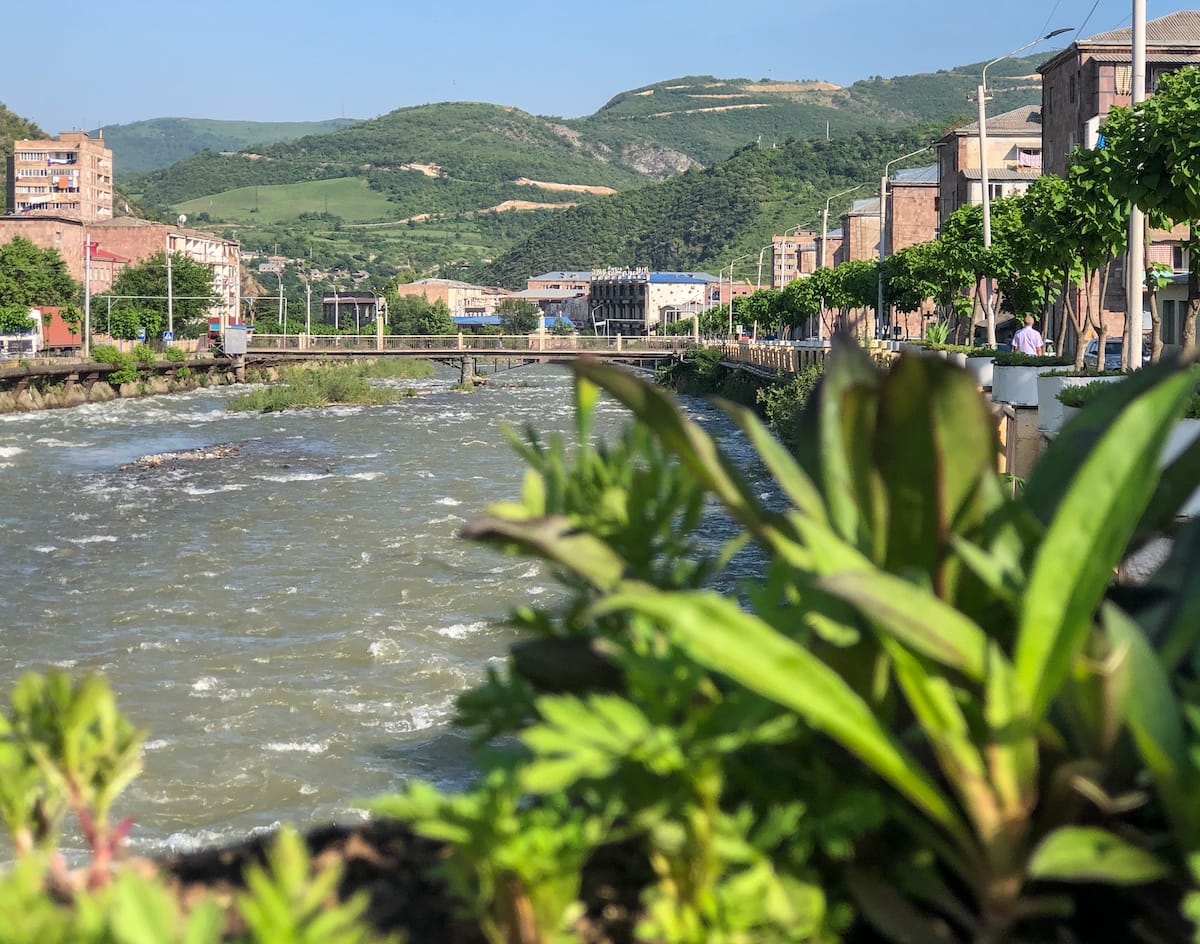 Beautiful bridges and river in Kapan