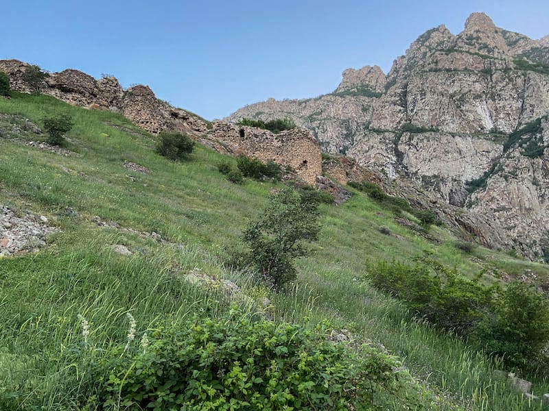 The steep cliffs around the Fortress