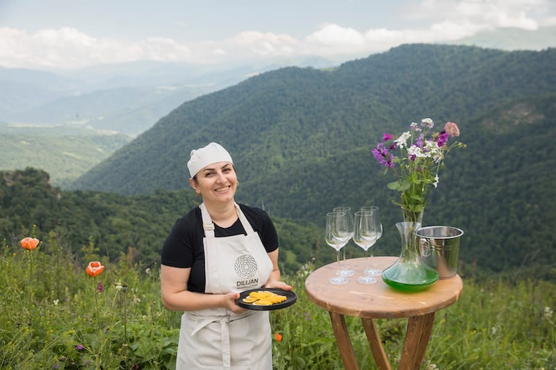 Table in the mountains 