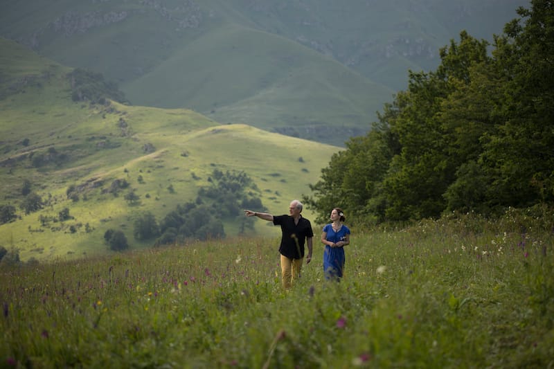 Walking in the mountain 