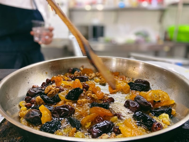 Frying the Rice Mixture