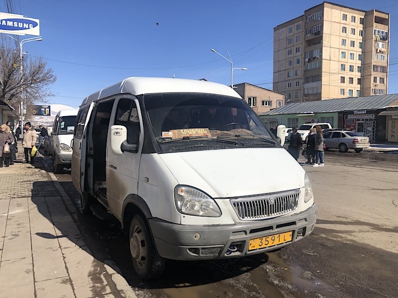 The Bus station in Hrazdan, Armenia