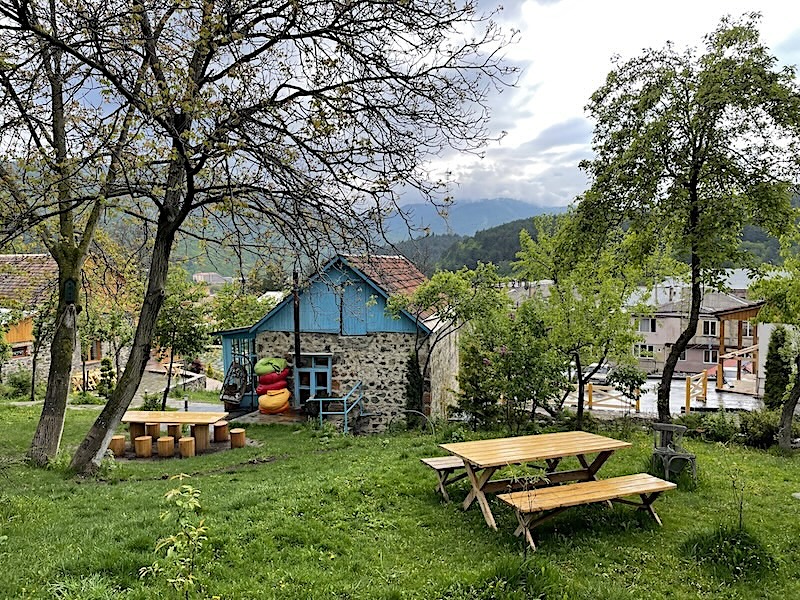 The view from my terrace in Dilijan hotel