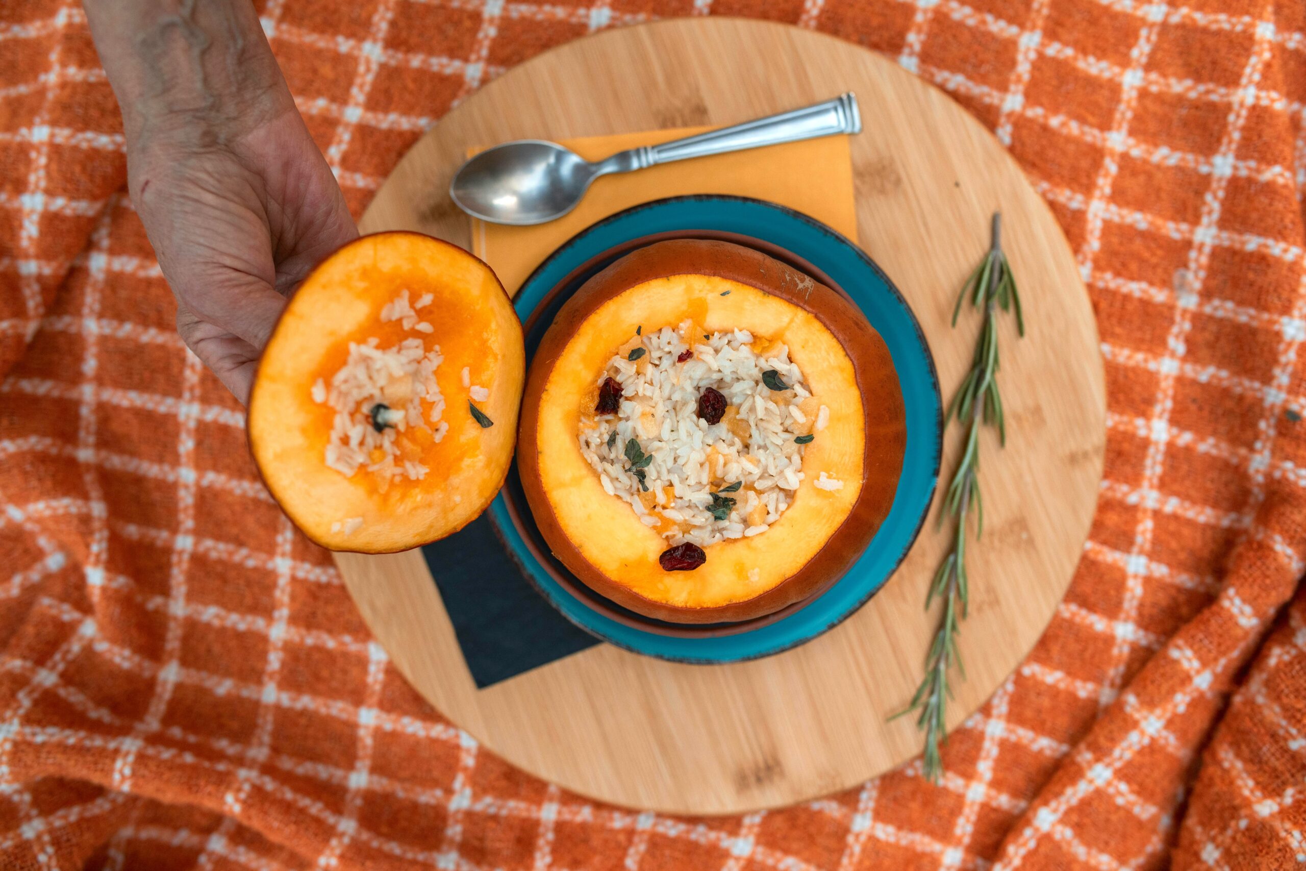 Filled Pumpkin with plov