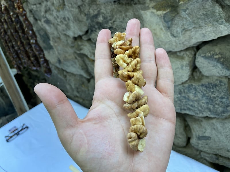 Armenian Sujukh Recipe, walnuts