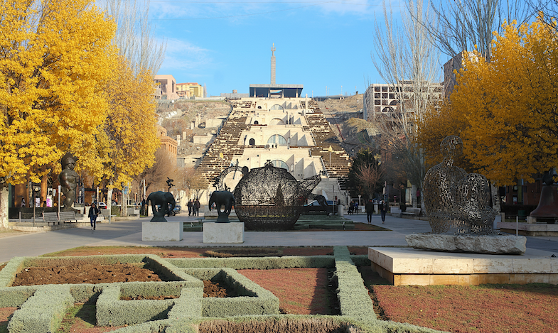Yerevan Cascade in Autumn
